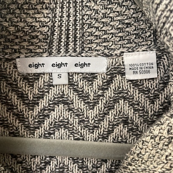 Eight Eight Eight Pull Over Cotton Sweater/Herringbone - Picture 3 of 8
